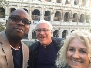 Dave, me and Di at the Coliseum.