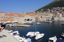 Dubrovnik town boat harbour.