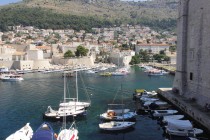 Dubrovnik town boat harbour.