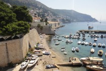 Dubrovnik town boat harbour.