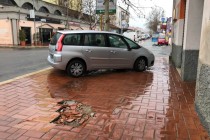 If you want to you can park on the footpath