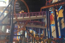 Indoor roller coaster in Times Square